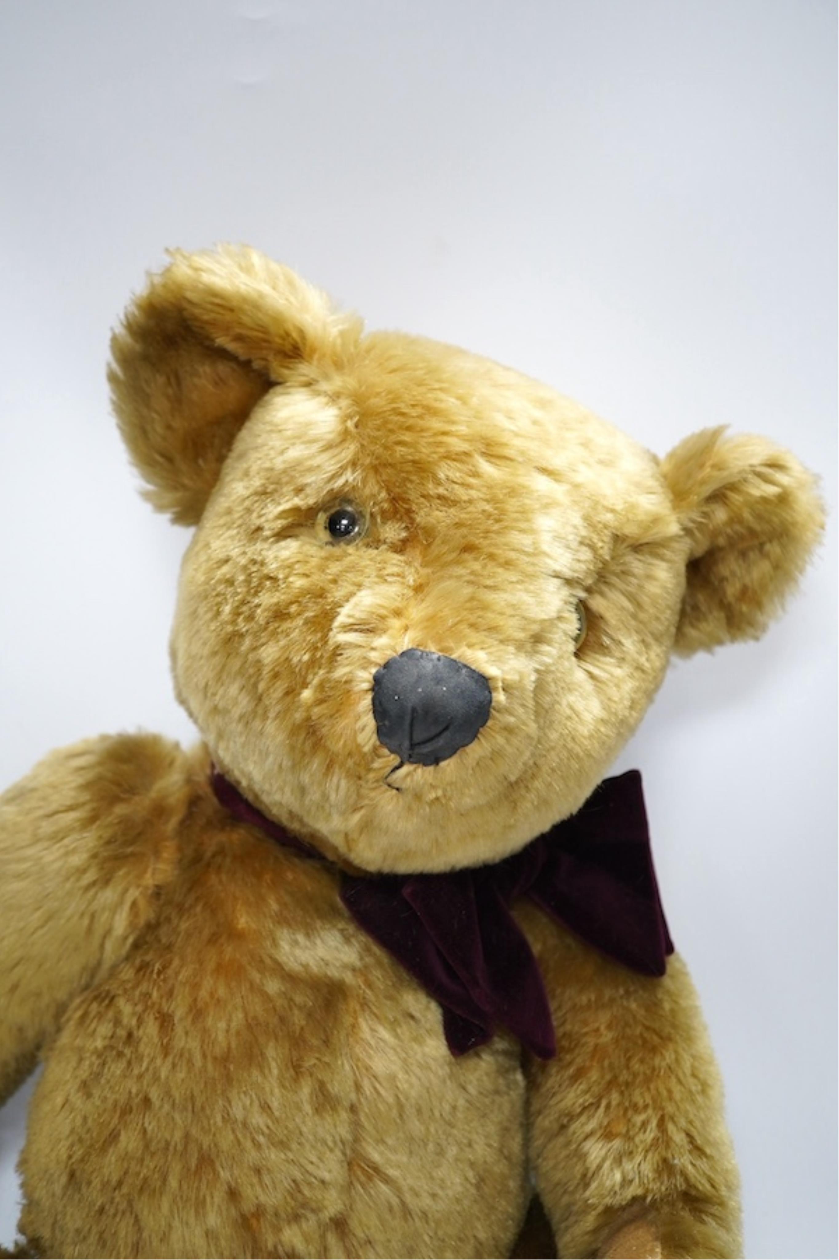 A Pedigree bear, c.1950, with velvet paw pads, 62cm high. Condition - good